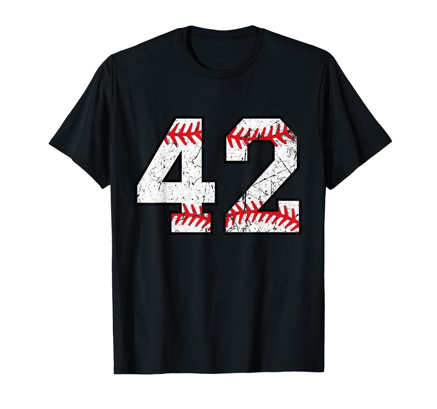 Number 42 Baseball Softball Varsity T-Shirt - Fun Novelty Design Unisex - T-Shirt, Sweatshirt, Hoodie