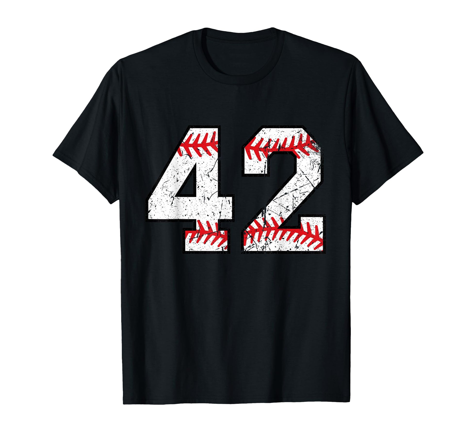 Number 42 Baseball Softball Varsity T-Shirt - Fun Novelty Design Unisex - T-Shirt, Sweatshirt, Hoodie
