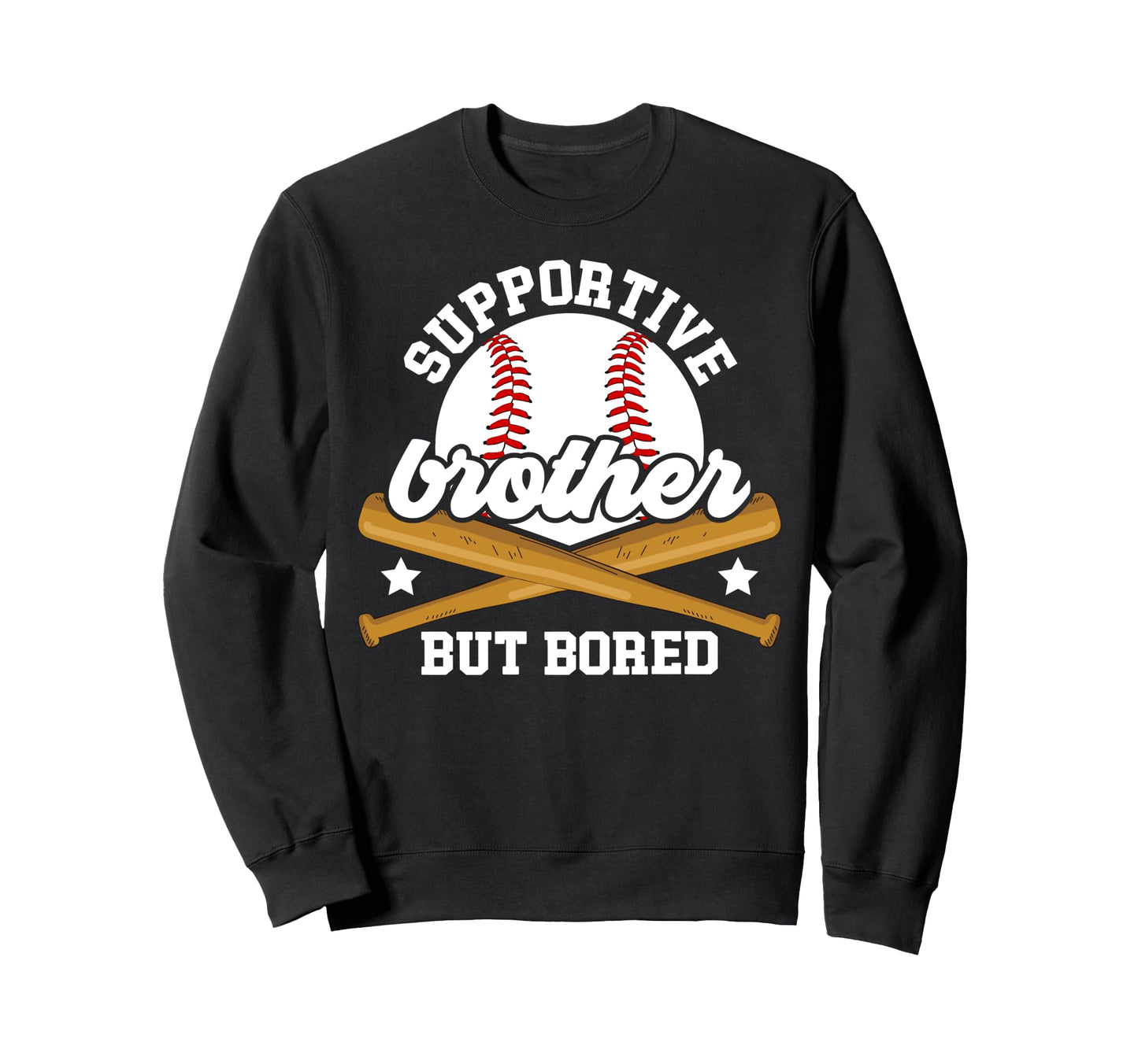 Supportive Baseball Brother Baseball Sweatshirt - Aesthetic Graphic Unisex - T-Shirt, Sweatshirt, Hoodie