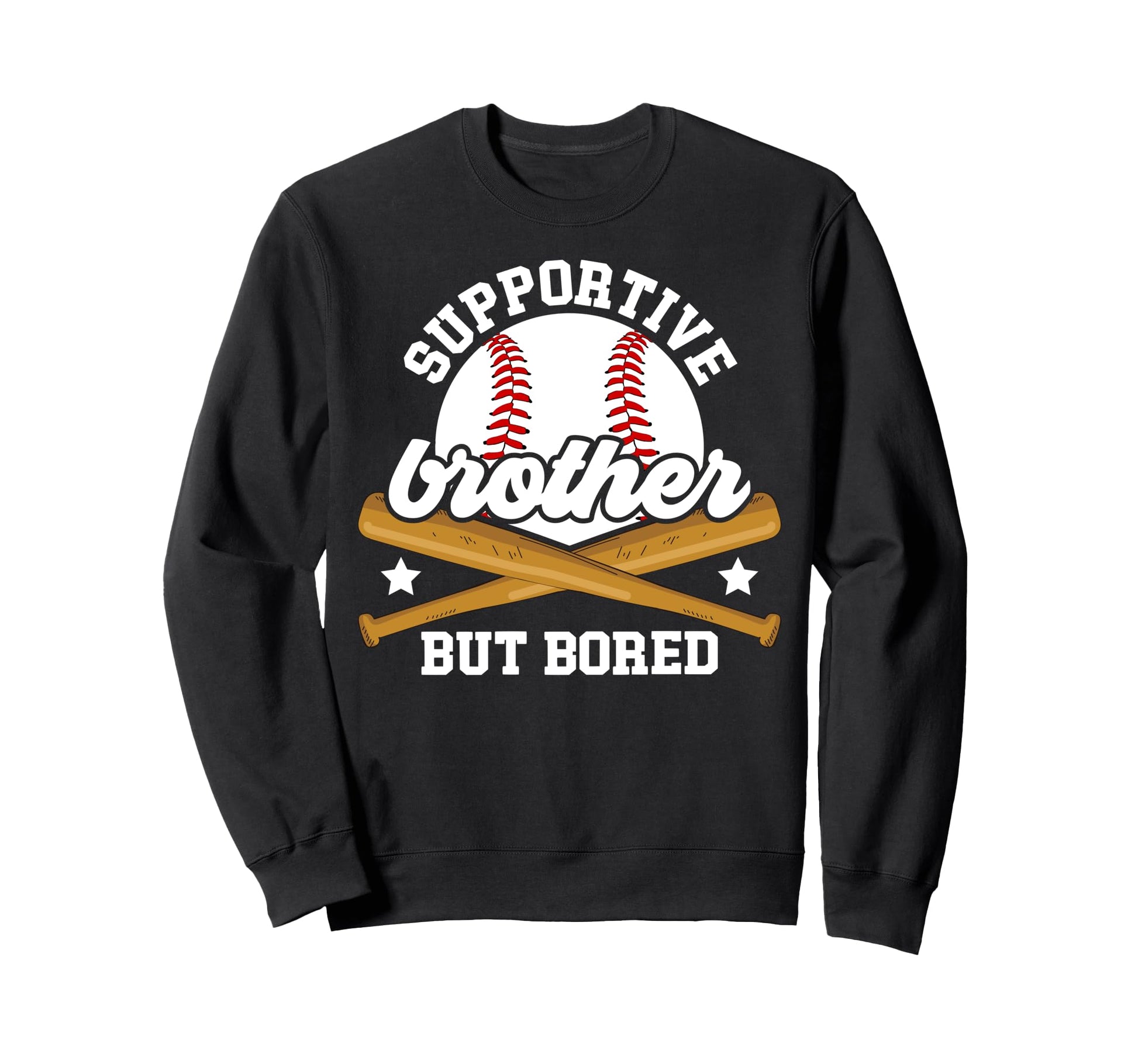 Supportive Baseball Brother Baseball Sweatshirt - Aesthetic Graphic Unisex - T-Shirt, Sweatshirt, Hoodie
