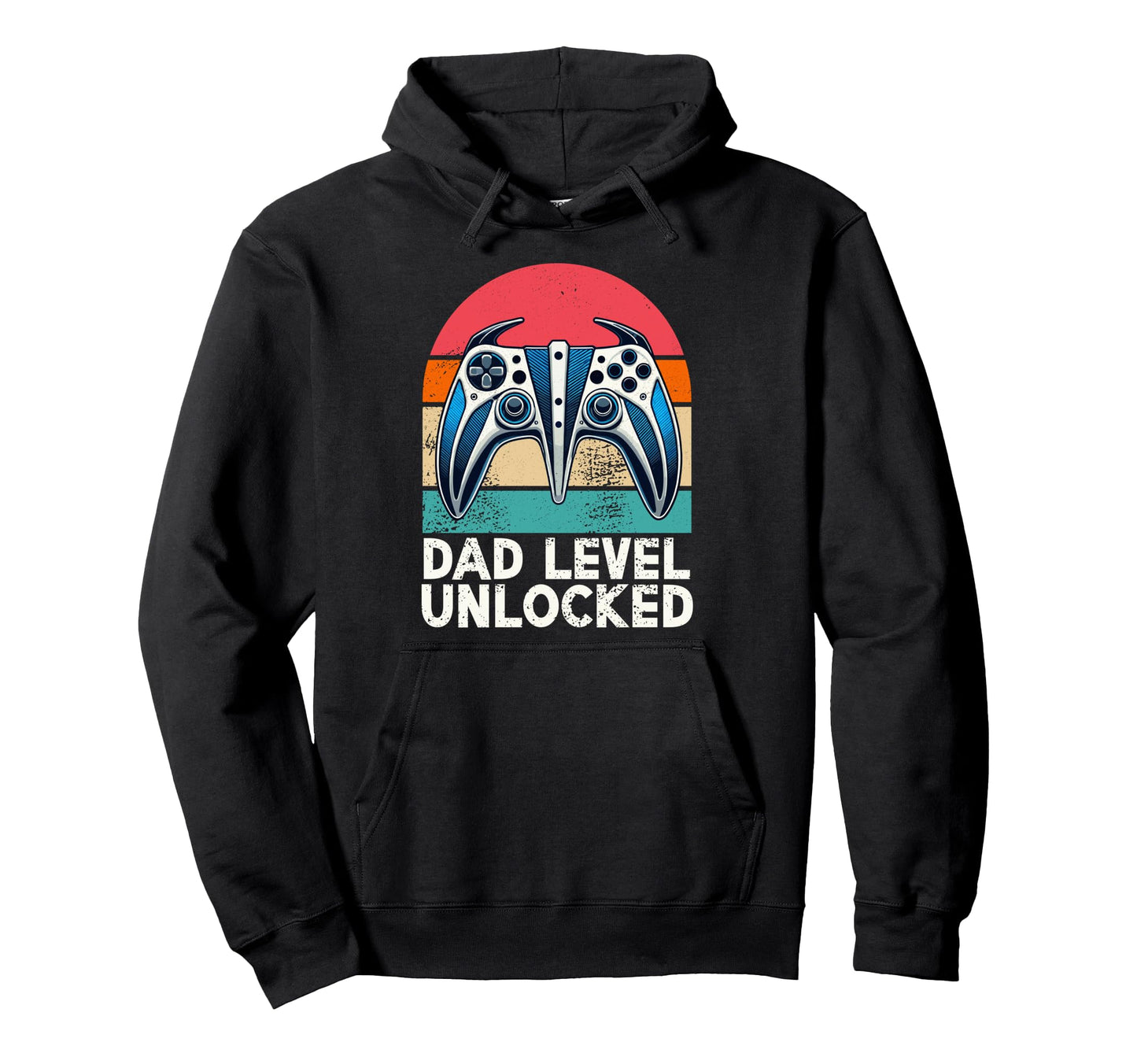 Dad Level Unlocked Controller Papa Hoodie - Novelty Apparel Men Women - T-Shirt, Sweatshirt, Hoodie