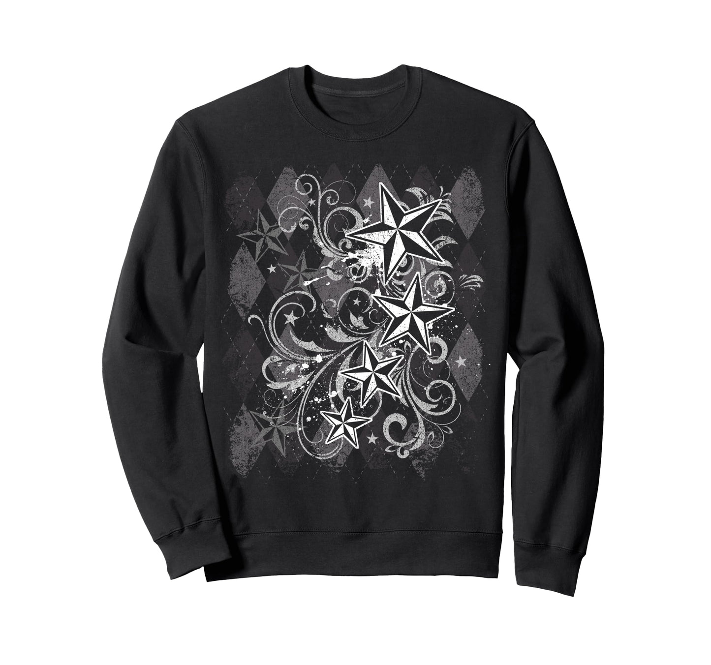 Grunge Y2K Emo 2000S Star Goth Sweatshirt - Casual Everyday Wear Men Women - T-Shirt, Sweatshirt, Hoodie