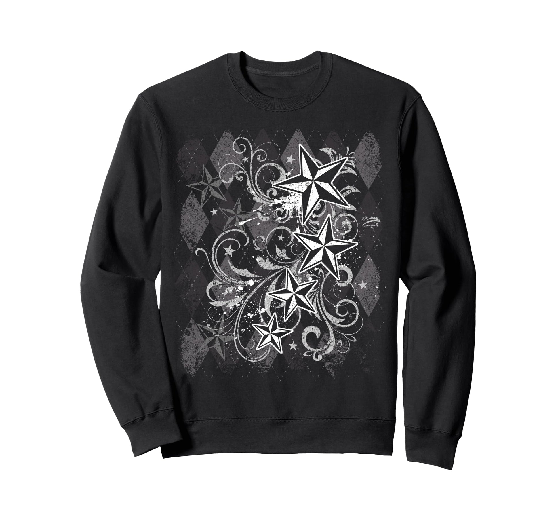 Grunge Y2K Emo 2000S Star Goth Sweatshirt - Casual Everyday Wear Men Women - T-Shirt, Sweatshirt, Hoodie