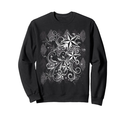 Grunge Y2K Emo 2000S Star Goth Sweatshirt - Casual Everyday Wear Men Women - T-Shirt, Sweatshirt, Hoodie