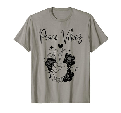 Peace Sign Vibes Love 60 S 70 S T-Shirt - Casual Everyday Wear Unisex - T-Shirt, Sweatshirt, Hoodie