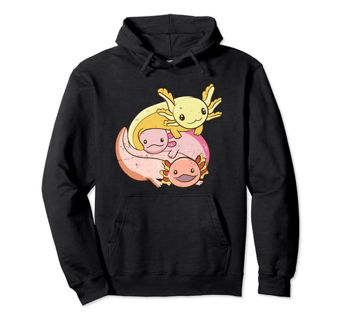 Kawaii Anime Axolotl Axolotls Aesthetic Hoodie - Novelty Apparel Men Women - T-Shirt, Sweatshirt, Hoodie