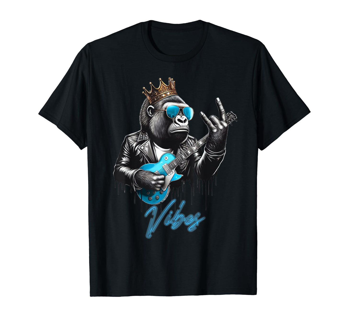 Rock Good Vibes Gorilla T-Shirt - Casual Everyday Wear Unisex - T-Shirt, Sweatshirt, Hoodie
