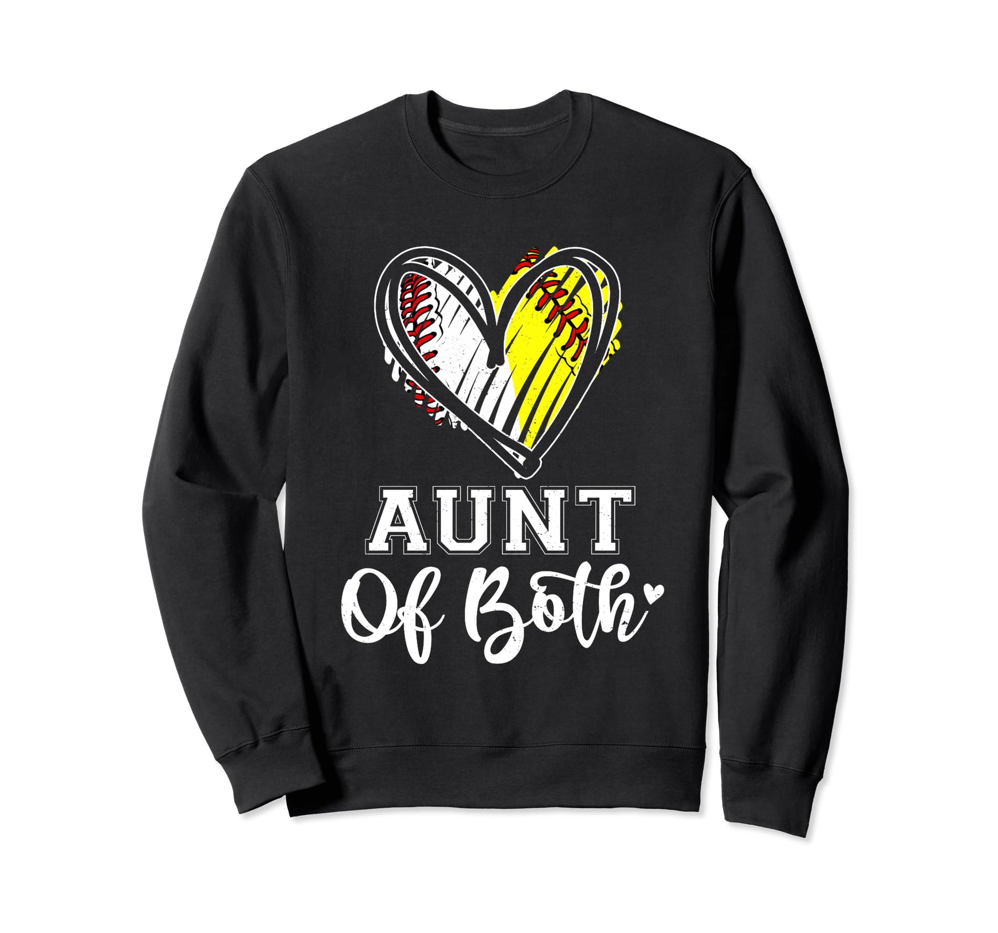 Aunt Both Baseball Softball Aunt Mothers Sweatshirt - Graphic Print Unisex - T-Shirt, Sweatshirt, Hoodie
