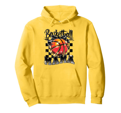 Basketball Mama Checkered Game Day Sports Hoodie - Graphic Print Unisex - T-Shirt, Sweatshirt, Hoodie