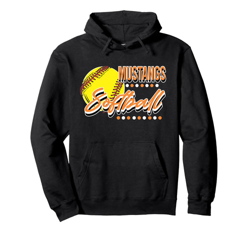 Mustangs Softball Mom Sports Game Hoodie - Aesthetic Graphic for Adults - T-Shirt, Sweatshirt, Hoodie