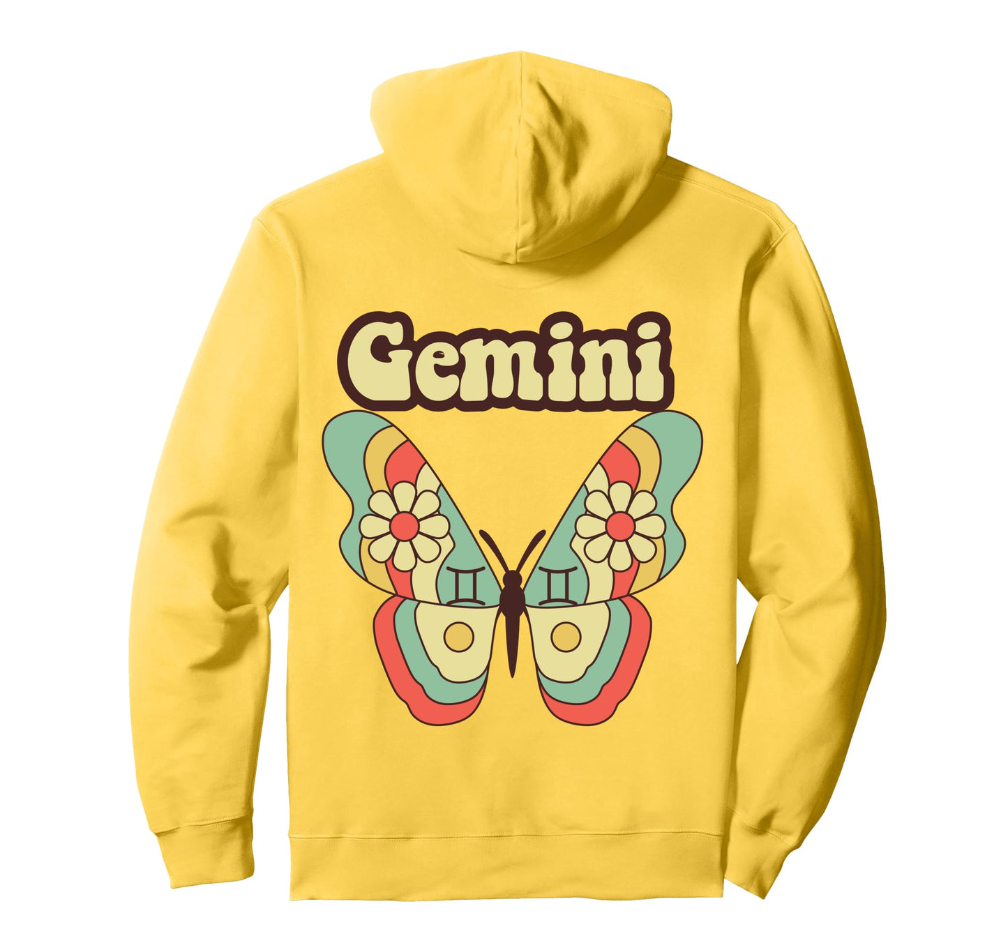 Gemini Butterfly Zodiac Astrology Boho Hoodie - Novelty Apparel Men Women - T-Shirt, Sweatshirt, Hoodie