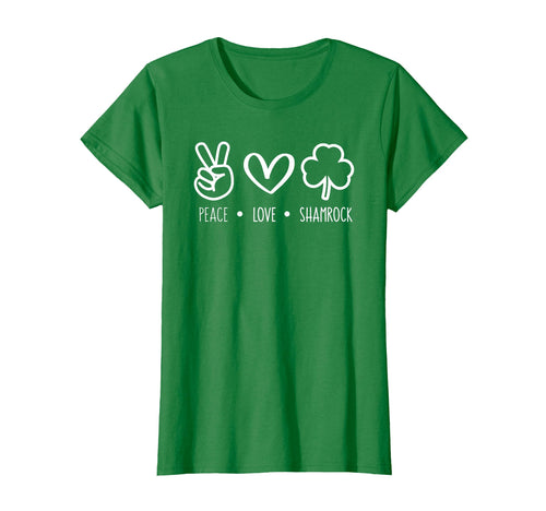 Funny St Patricks Day Peace Love T-Shirt - Aesthetic Graphic for Adults - T-Shirt, Sweatshirt, Hoodie