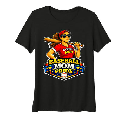Womens Baseball Mom Pride Game Day T-Shirt - Aesthetic Graphic Men Women - T-Shirt, Sweatshirt, Hoodie