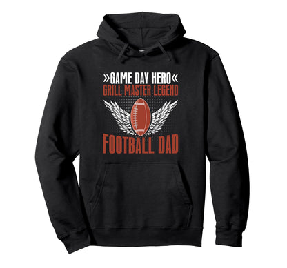 Game Day Hero Grill Master Legend Hoodie - Novelty Apparel Men Women - T-Shirt, Sweatshirt, Hoodie