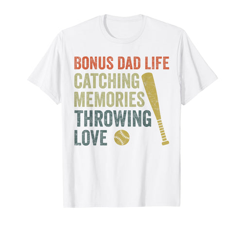 Stepdad Baseball Bonus Dad Life T-Shirt - Aesthetic Graphic Men Women - T-Shirt, Sweatshirt, Hoodie