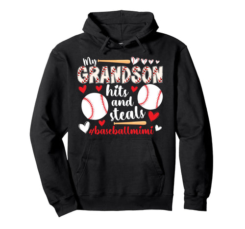 My Grandson Baseball Mimi Baseball Player Hoodie - Custom Art Print Unisex - T-Shirt, Sweatshirt, Hoodie