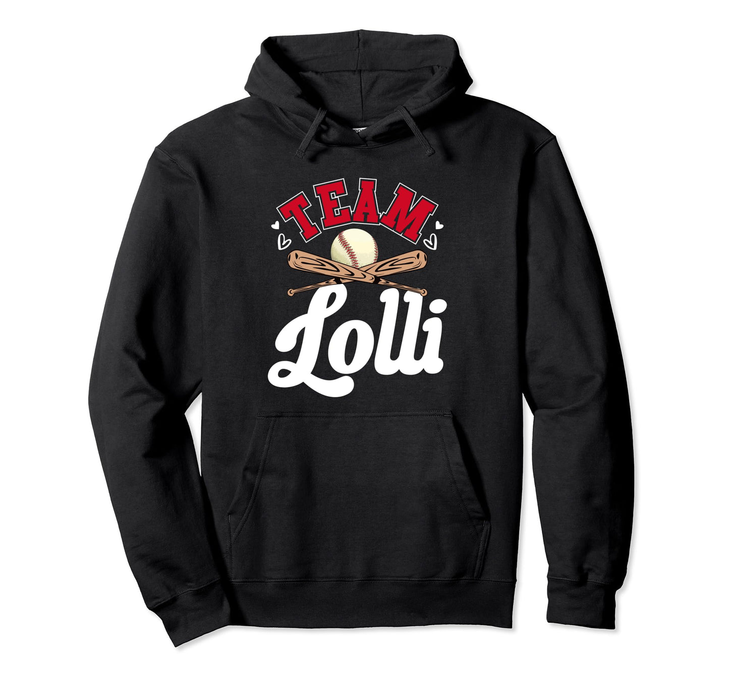 Team Lolli Mothers Day Baseball Softball Hoodie - Graphic Print for Adults - T-Shirt, Sweatshirt, Hoodie