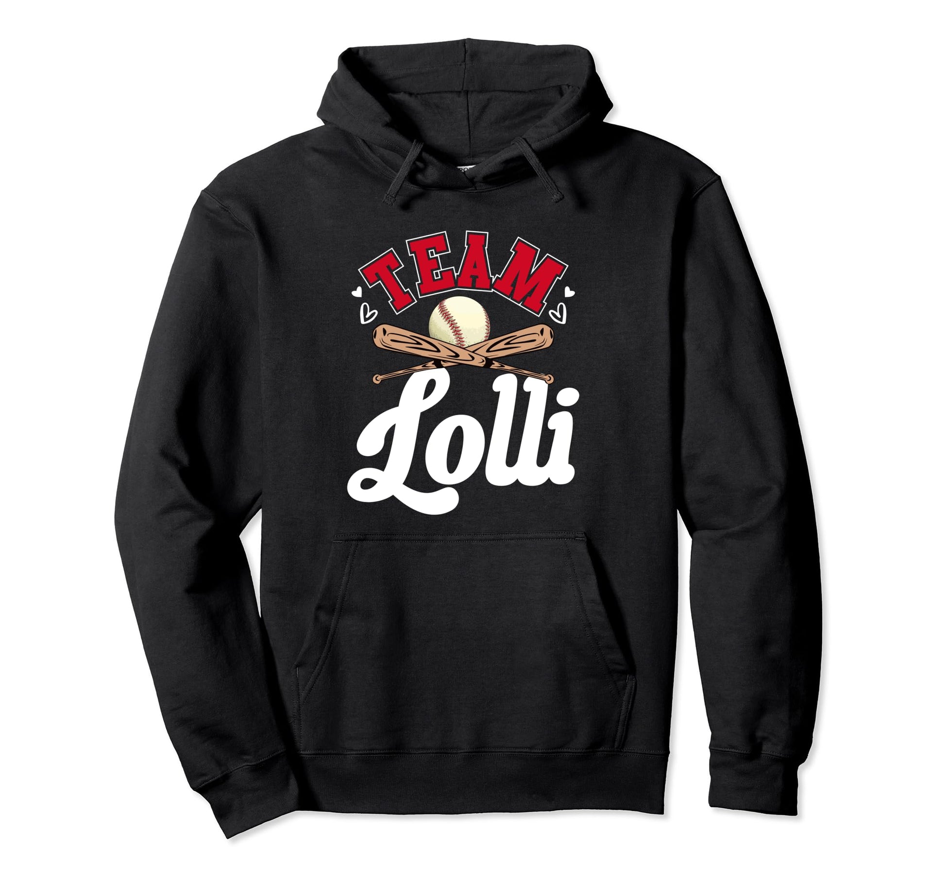 Team Lolli Mothers Day Baseball Softball Hoodie - Graphic Print for Adults - T-Shirt, Sweatshirt, Hoodie