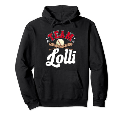 Team Lolli Mothers Day Baseball Softball Hoodie - Graphic Print for Adults - T-Shirt, Sweatshirt, Hoodie