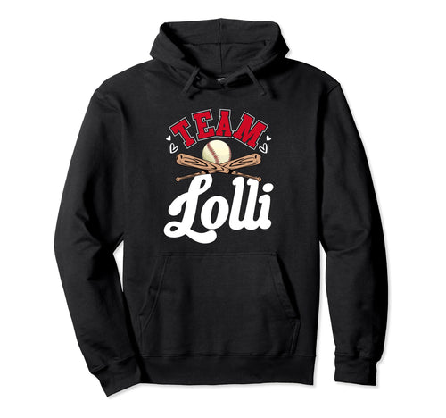 Team Lolli Mothers Day Baseball Softball Hoodie - Graphic Print for Adults - T-Shirt, Sweatshirt, Hoodie