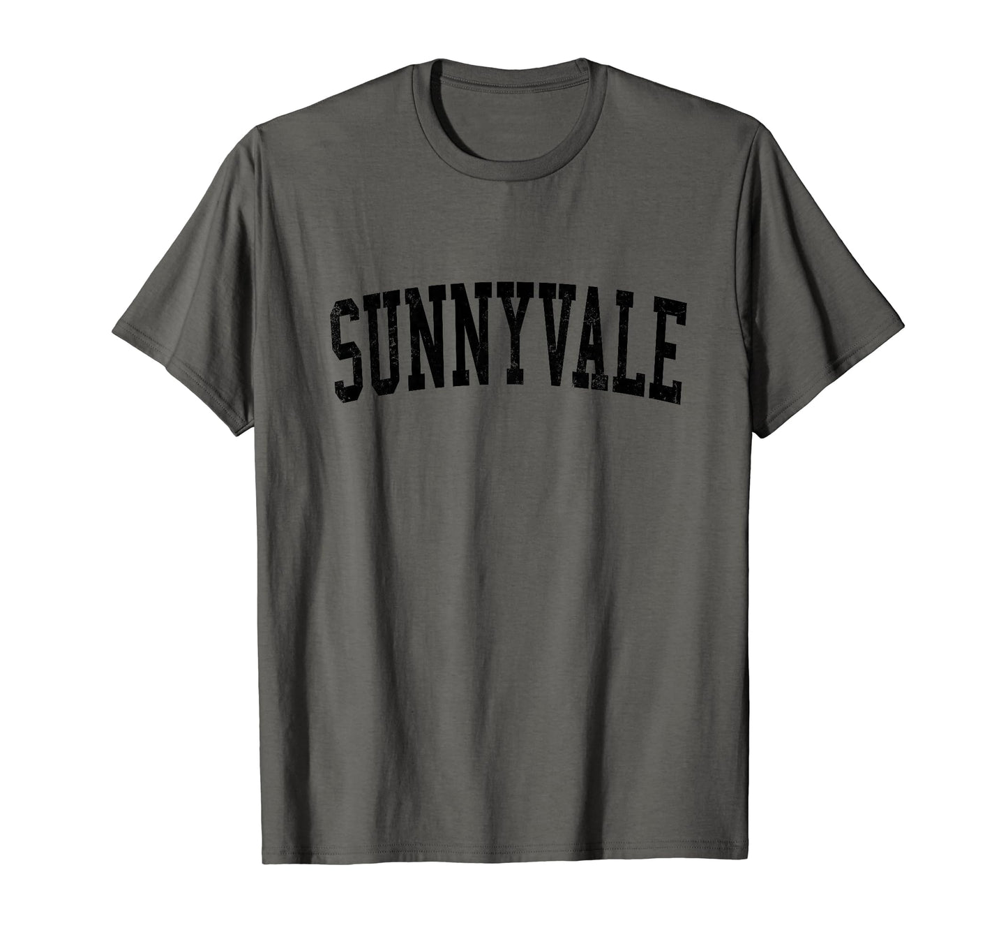 Sunnyvale Tx Distressed Black Varsity T-Shirt - Fun Novelty Design Unisex - T-Shirt, Sweatshirt, Hoodie