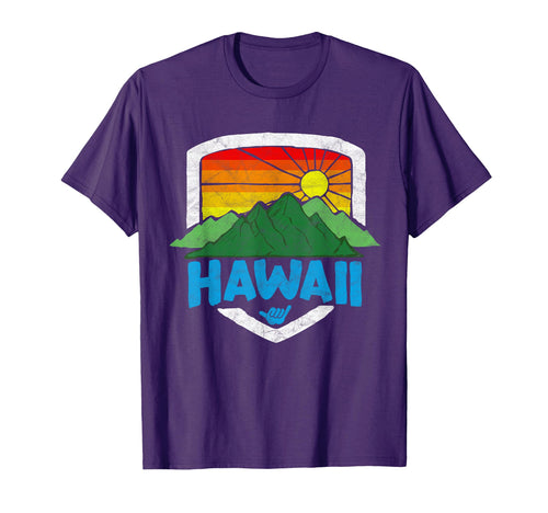 Hawaii Rainbow Sun 80S T-Shirt - Novelty Apparel for Adults - T-Shirt, Sweatshirt, Hoodie