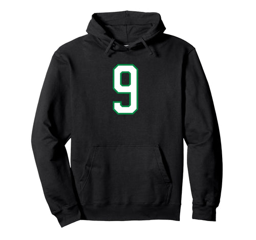 White Green Sport Team Number 9 Hoodie - Streetwear Style for Adults - T-Shirt, Sweatshirt, Hoodie