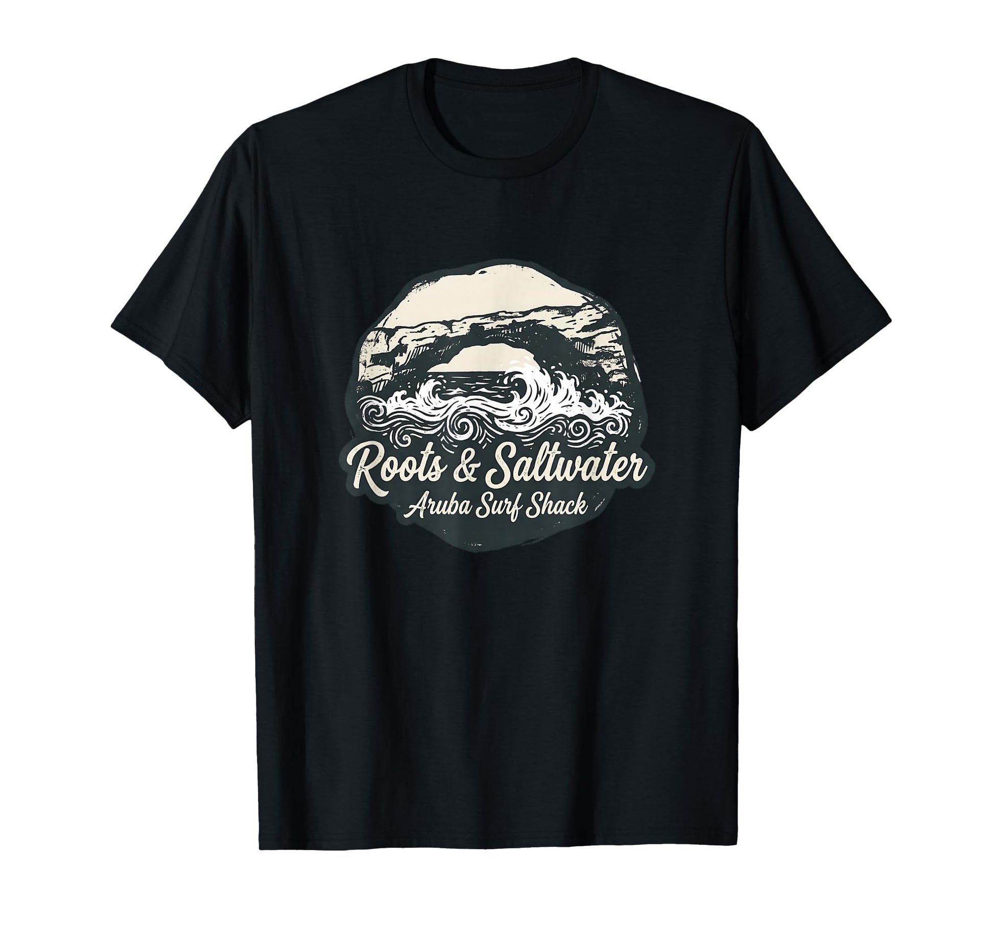 Aruba Surf Shack Distressed T-Shirt - Casual Everyday Wear Men Women - T-Shirt, Sweatshirt, Hoodie