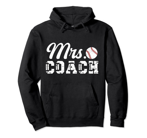 Mrs Coach Baseball Coachs Wife Baseball Hoodie - Minimalist Print Unisex - T-Shirt, Sweatshirt, Hoodie