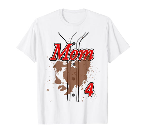 Baseball Mom Baseball Jersey 4 Favorite T-Shirt - Graphic Print Men Women - T-Shirt, Sweatshirt, Hoodie