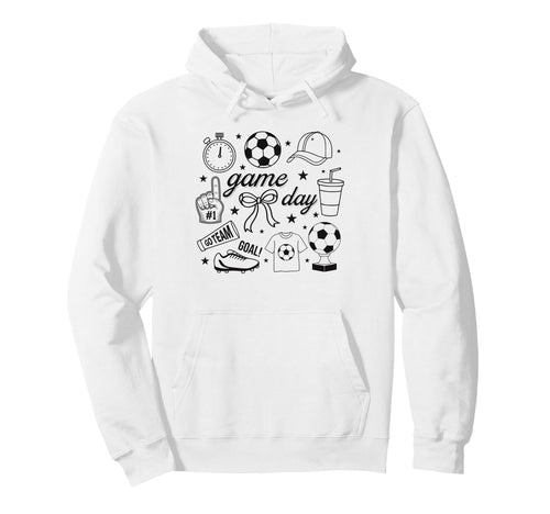 Preppy Game Day Soccer Mom Streetwear Hoodie - Graphic Print for Adults - T-Shirt, Sweatshirt, Hoodie