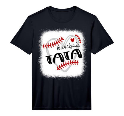 Personalized Baseball Heart Tata T-Shirt - Minimalist Print Men Women - T-Shirt, Sweatshirt, Hoodie