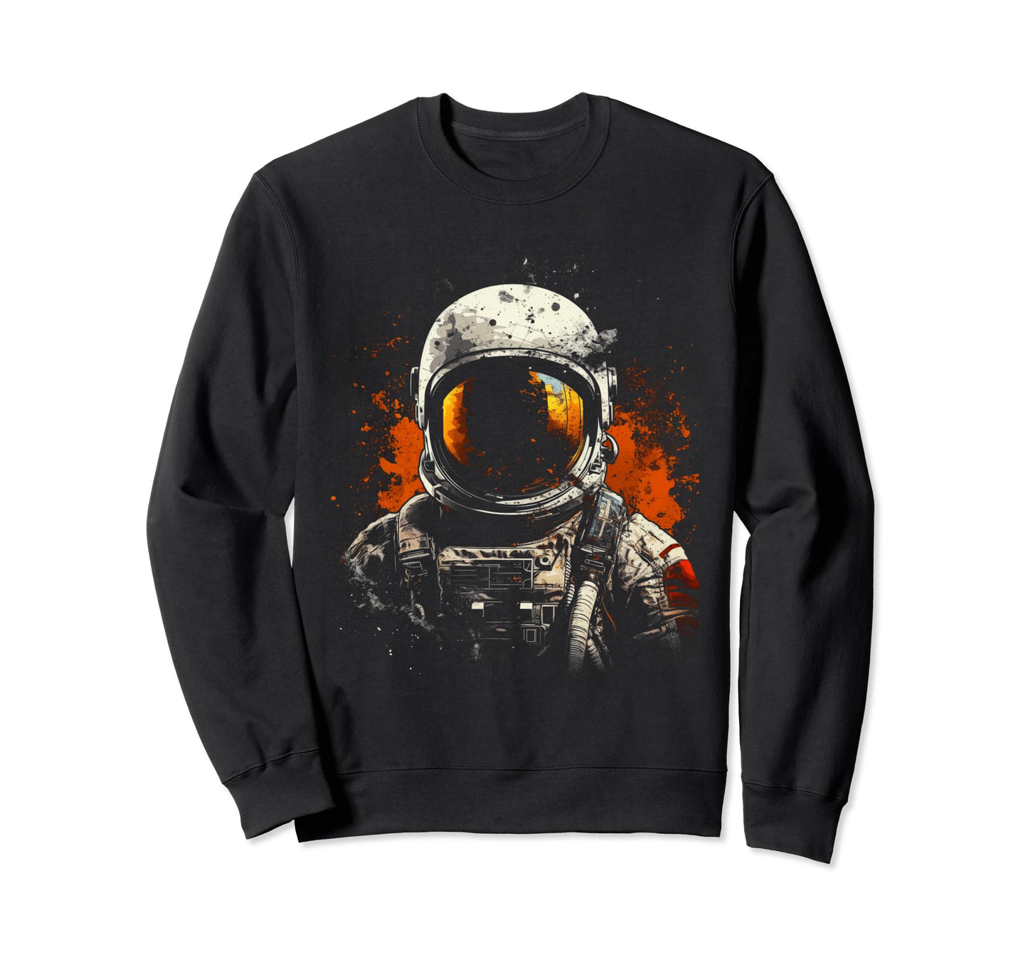 Astronaut Space Distressed 90S Grunge Sweatshirt - Graphic Print Unisex - T-Shirt, Sweatshirt, Hoodie