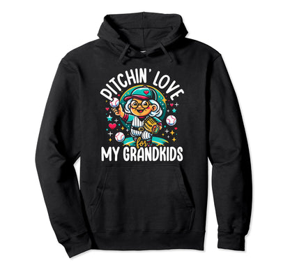 Baseball Grandma Grandmother Granny Hoodie - Trendy Graphic for Adults - T-Shirt, Sweatshirt, Hoodie