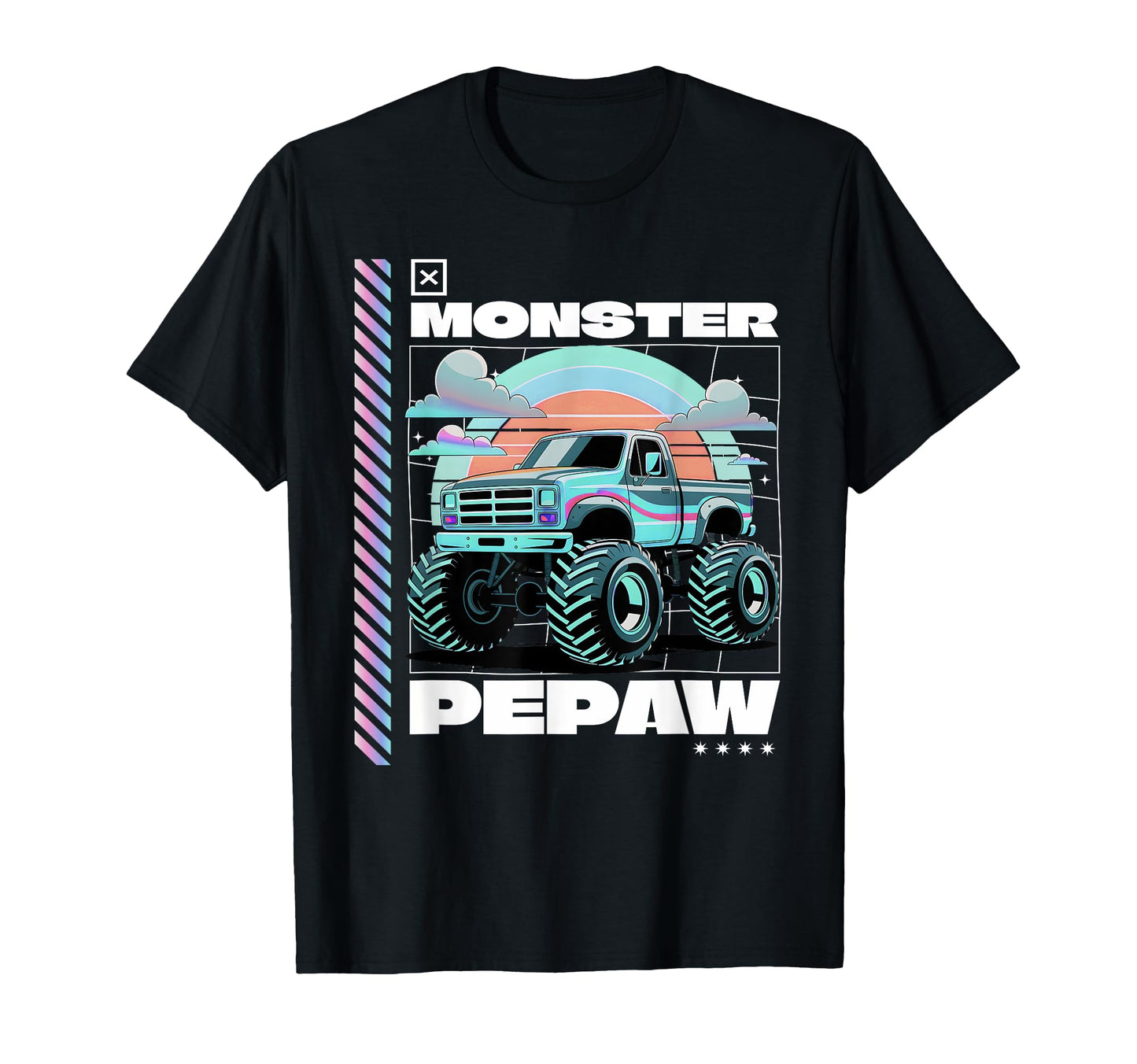 Monster Truck Pepaw Aesthetic Monster T-Shirt - Graphic Print for Adults - T-Shirt, Sweatshirt, Hoodie
