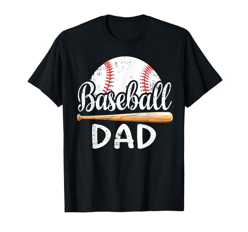 Mens Baseball Dad Baseball Player T-Shirt - Custom Art Print for Adults - T-Shirt, Sweatshirt, Hoodie