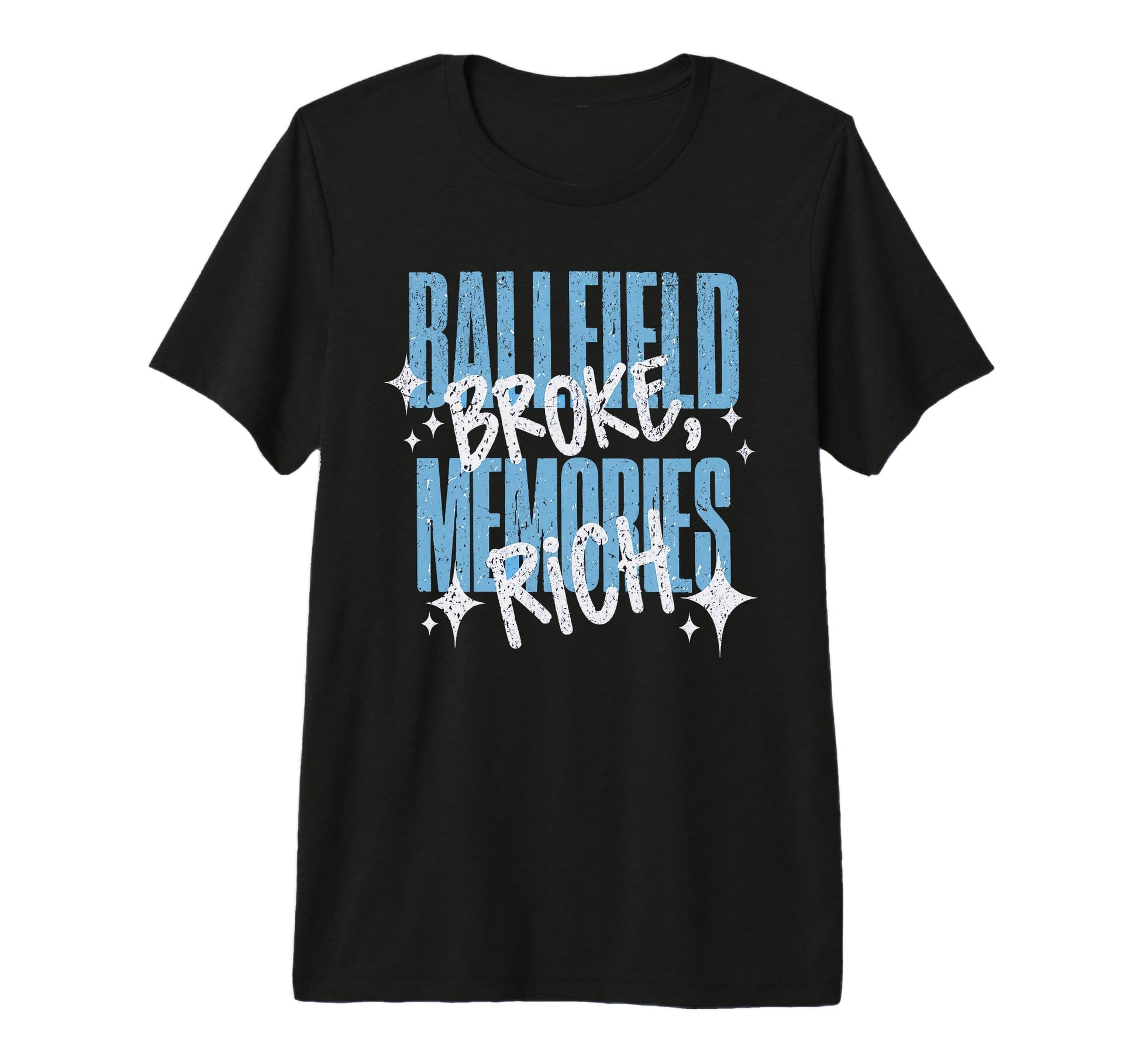 Ballfield Broke Memories Rich T-Shirt - Aesthetic Graphic Men Women - T-Shirt, Sweatshirt, Hoodie