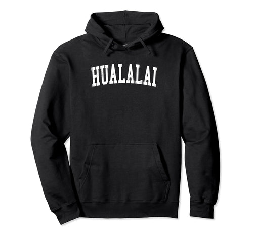 Hualalai Distressed White Varsity Hoodie - Unique Graphic for Adults - T-Shirt, Sweatshirt, Hoodie