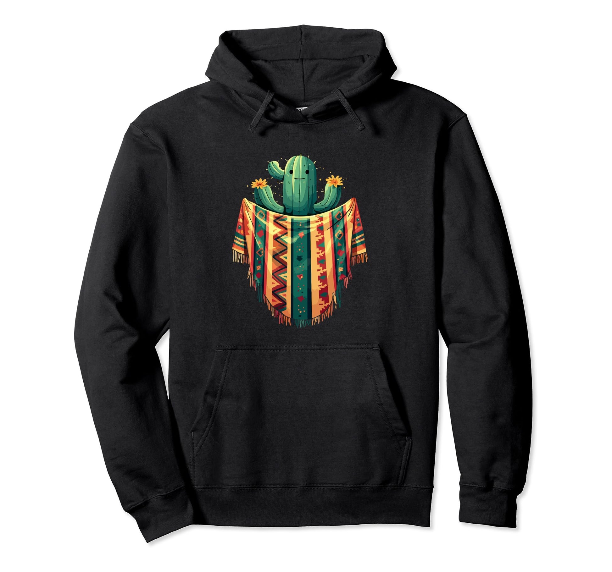 Cactus Serape Succulent Plant Cacti Hoodie - Fun Novelty Design for Adults - T-Shirt, Sweatshirt, Hoodie