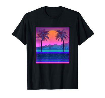 Vaporwave Aesthetic Paradise Retrowave T-Shirt - Graphic Print for Adults - T-Shirt, Sweatshirt, Hoodie