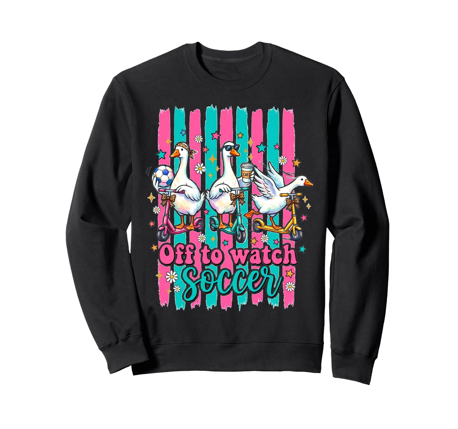 Off To Watch Soccer Silly Goose Sweatshirt - Minimalist Print for Adults - T-Shirt, Sweatshirt, Hoodie