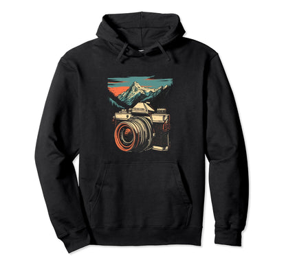 Photography Camera Mountain Nature Hoodie - Novelty Apparel for Adults - T-Shirt, Sweatshirt, Hoodie