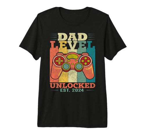 Mens Dad Level Unlocked Gaming Gamer T-Shirt - Graphic Print for Adults - T-Shirt, Sweatshirt, Hoodie