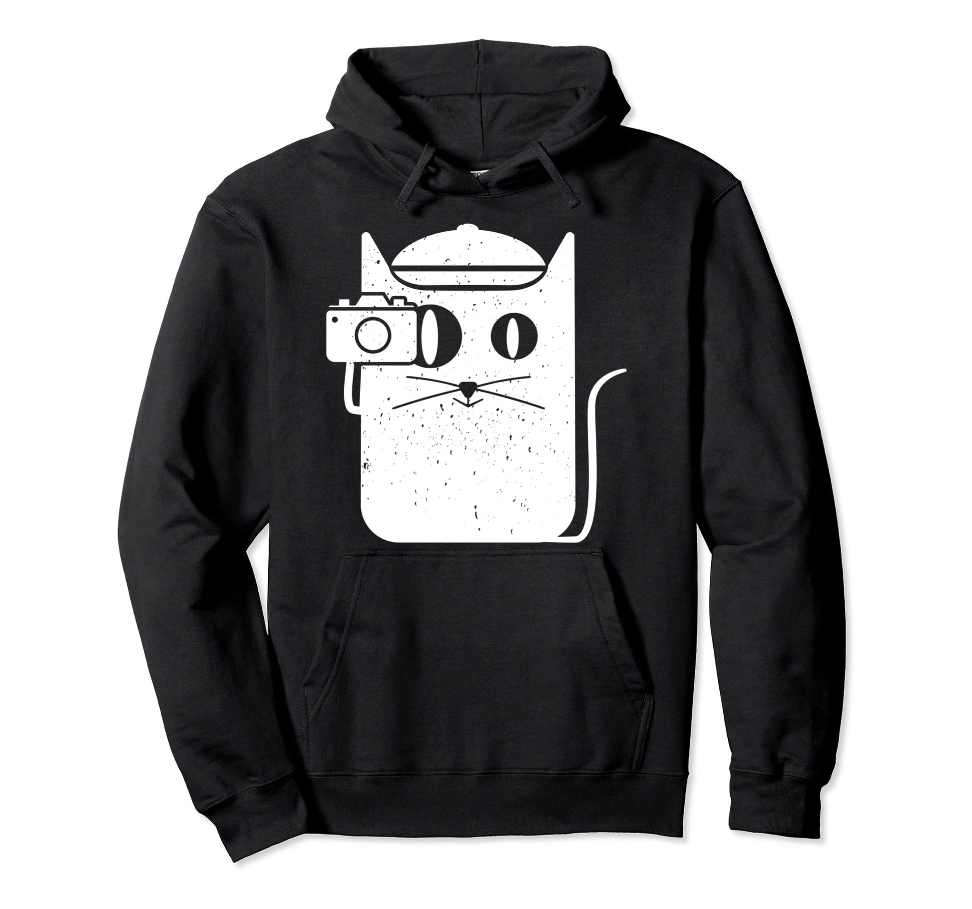 Cat Kitten Camera Photography Hoodie - Unique Graphic Men Women - T-Shirt, Sweatshirt, Hoodie