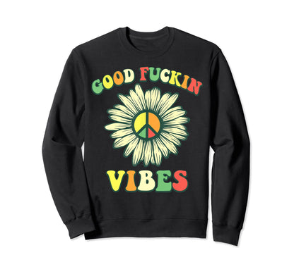 Sunflower Peace Hippie Boho Gifts Sweatshirt - Novelty Apparel for Adults - T-Shirt, Sweatshirt, Hoodie