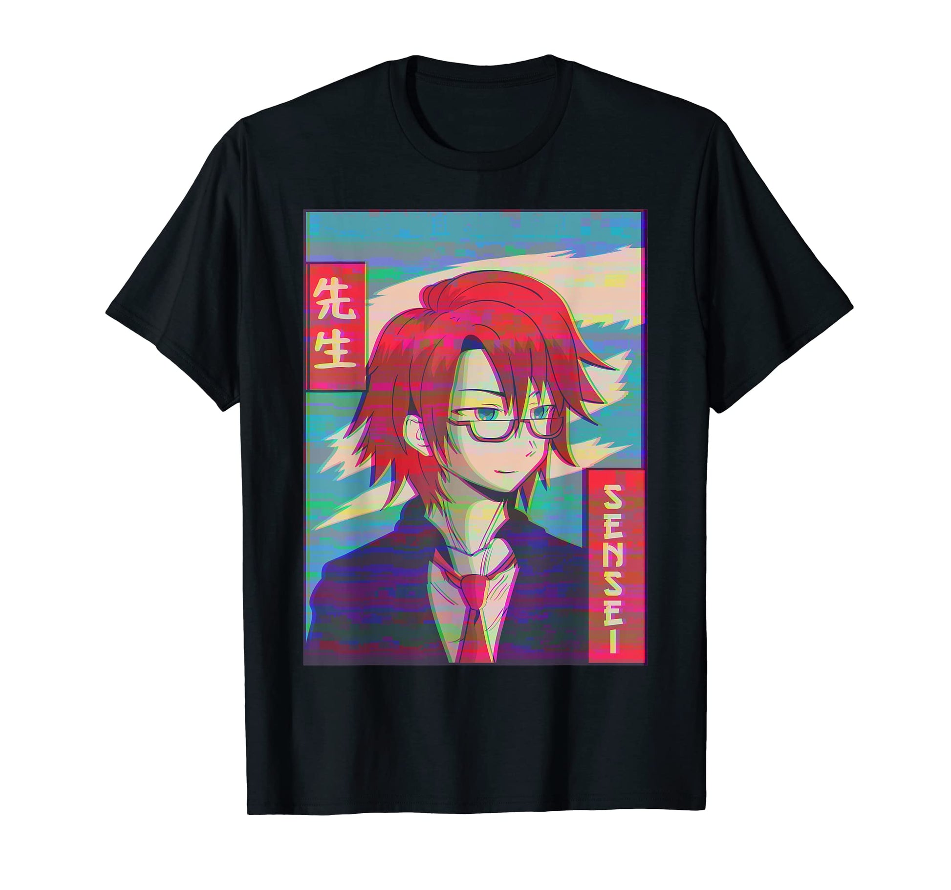 Sensei Anime Japanese Vaporwave T-Shirt - Novelty Apparel for Adults - T-Shirt, Sweatshirt, Hoodie