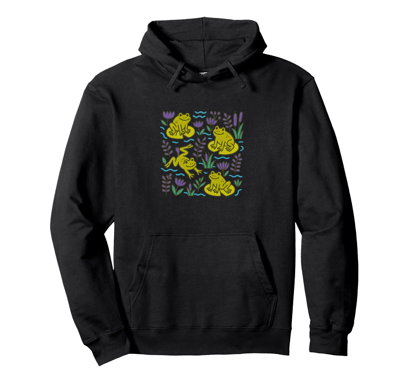 Frogs Pond Lily Pads Hoodie - Novelty Apparel Unisex - T-Shirt, Sweatshirt, Hoodie