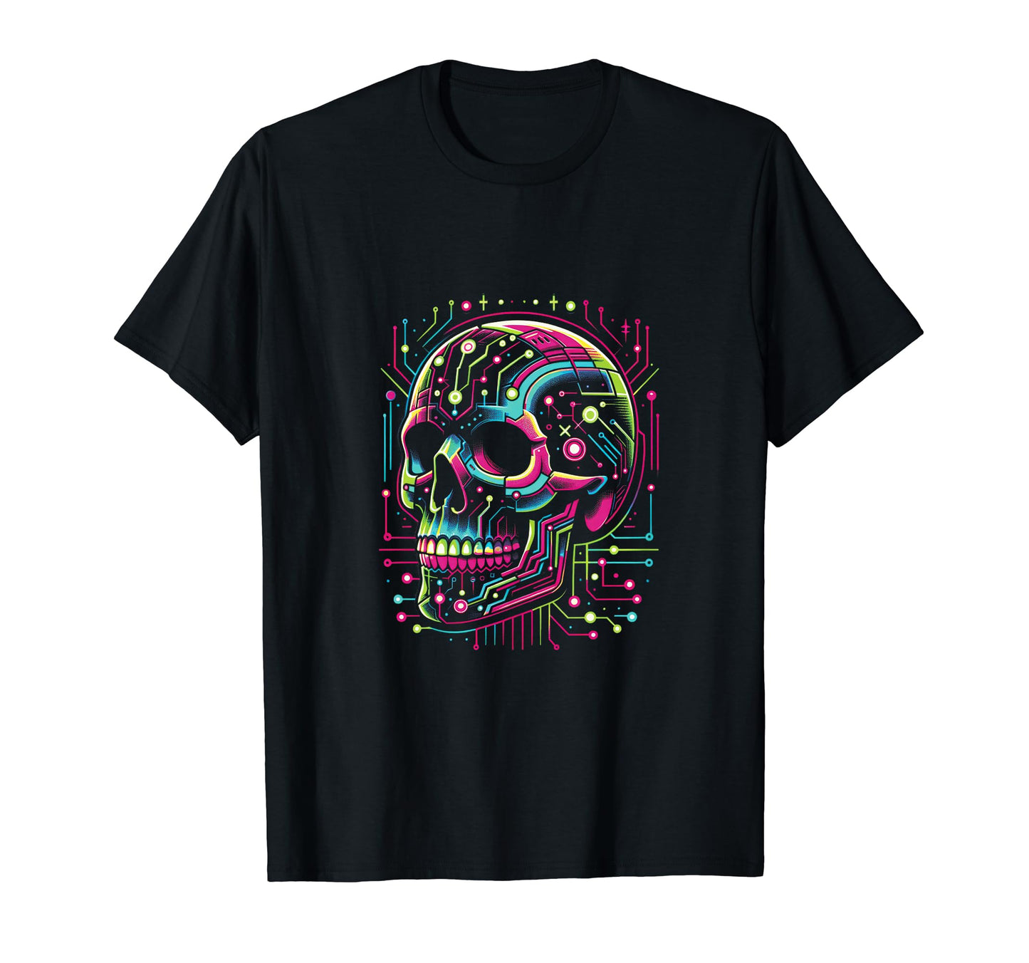 Vaporwave Skull Cyberpunk 80S 90S Era T-Shirt - Unique Graphic Unisex - T-Shirt, Sweatshirt, Hoodie