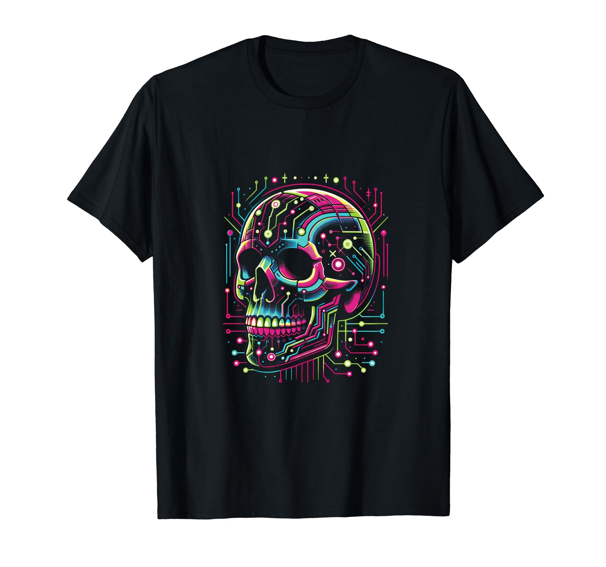 Vaporwave Skull Cyberpunk 80S 90S Era T-Shirt - Unique Graphic Unisex - T-Shirt, Sweatshirt, Hoodie