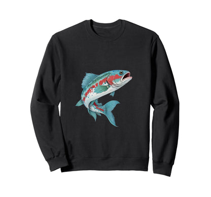 Rainbow Trout Fishing Sweatshirt - Trendy Graphic for Adults - T-Shirt, Sweatshirt, Hoodie